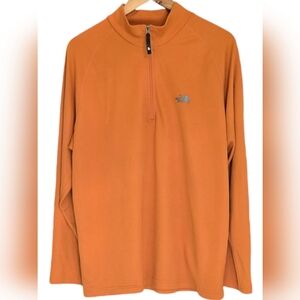 THE NORTH FACE 1/4 Zip Shirt Mens Large Orange